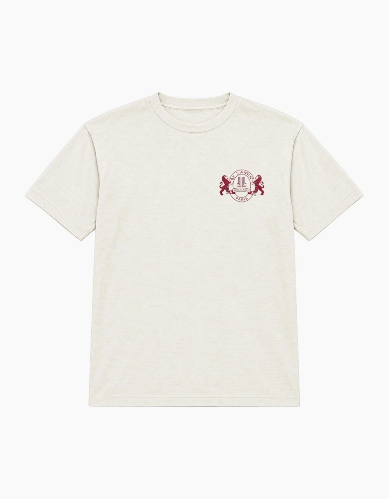 By Lanvin Paris Shield Logo Beige T-Shirt