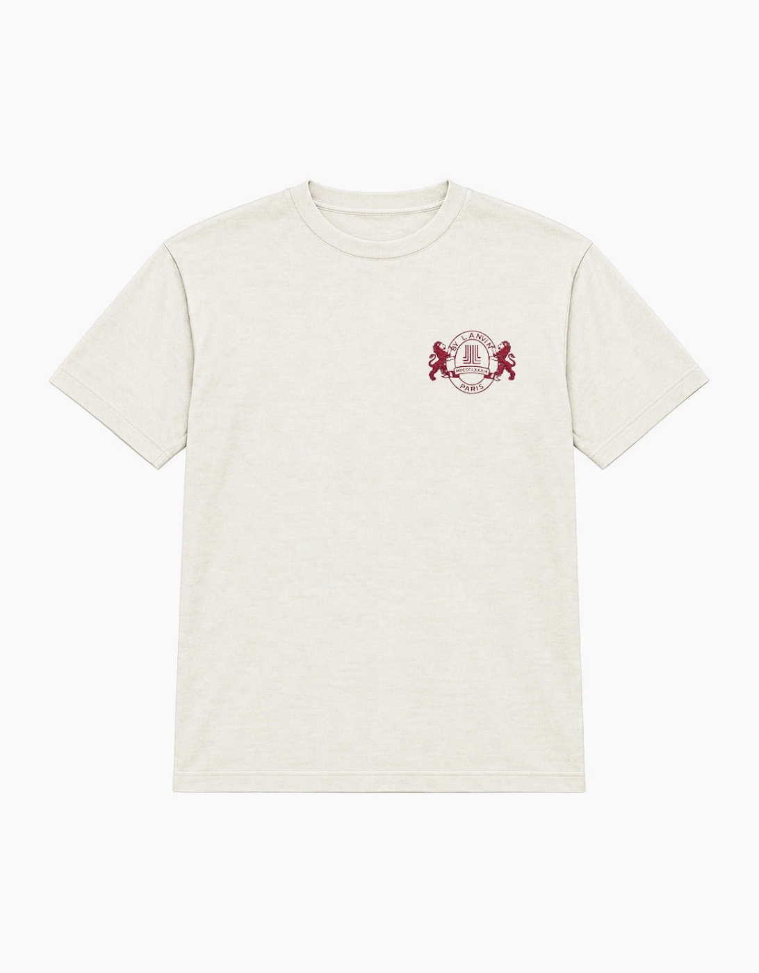 By Lanvin Paris Shield Logo Beige T-Shirt