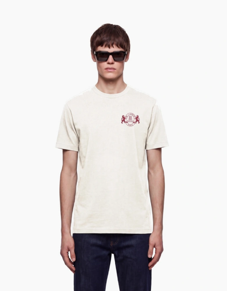 By Lanvin Paris Shield Logo Beige T-Shirt