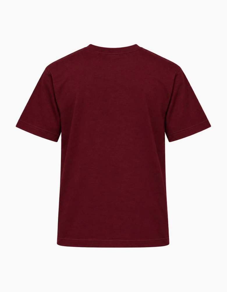 By Lanvin Central Logo Burgundy T-Shirt