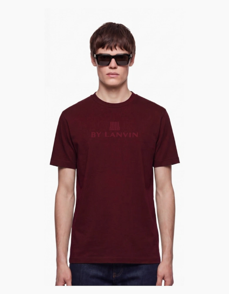By Lanvin Central Logo Burgundy T-Shirt