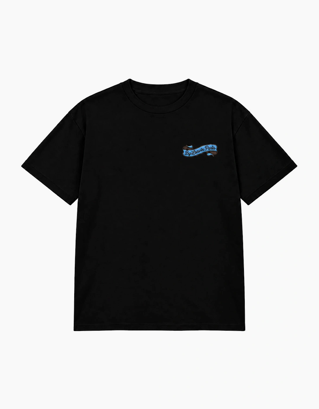 By Lanvin Paris Ribbon Logo Black T-Shirt