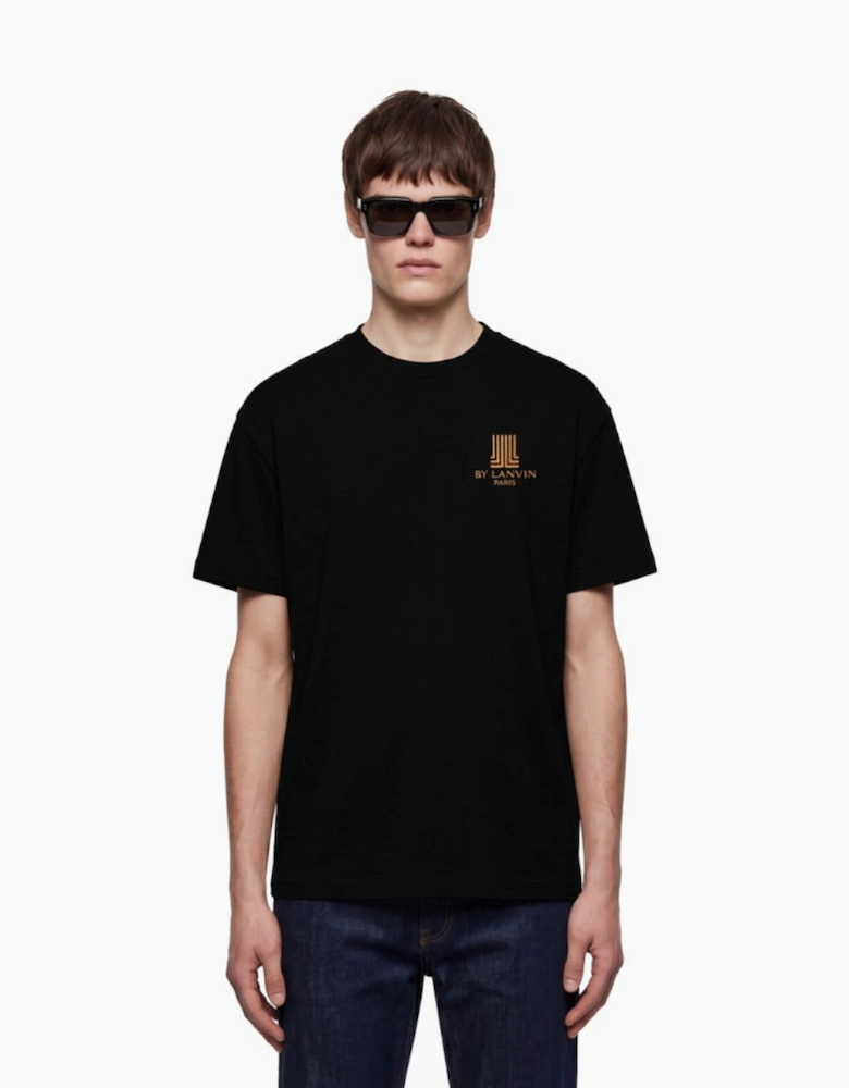By Lanvin Paris Chest Logo Black T-Shirt