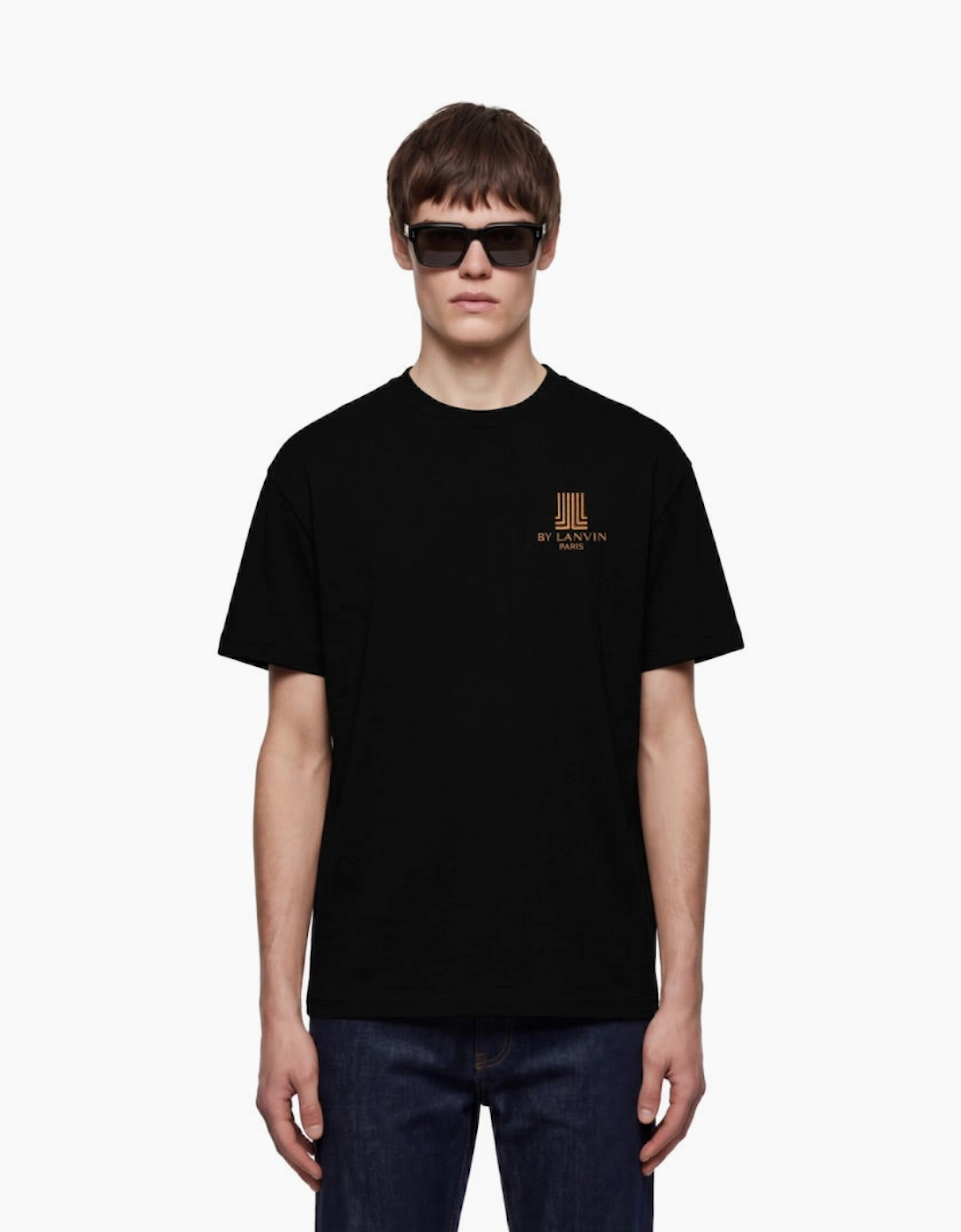 By Lanvin Paris Chest Logo Black T-Shirt