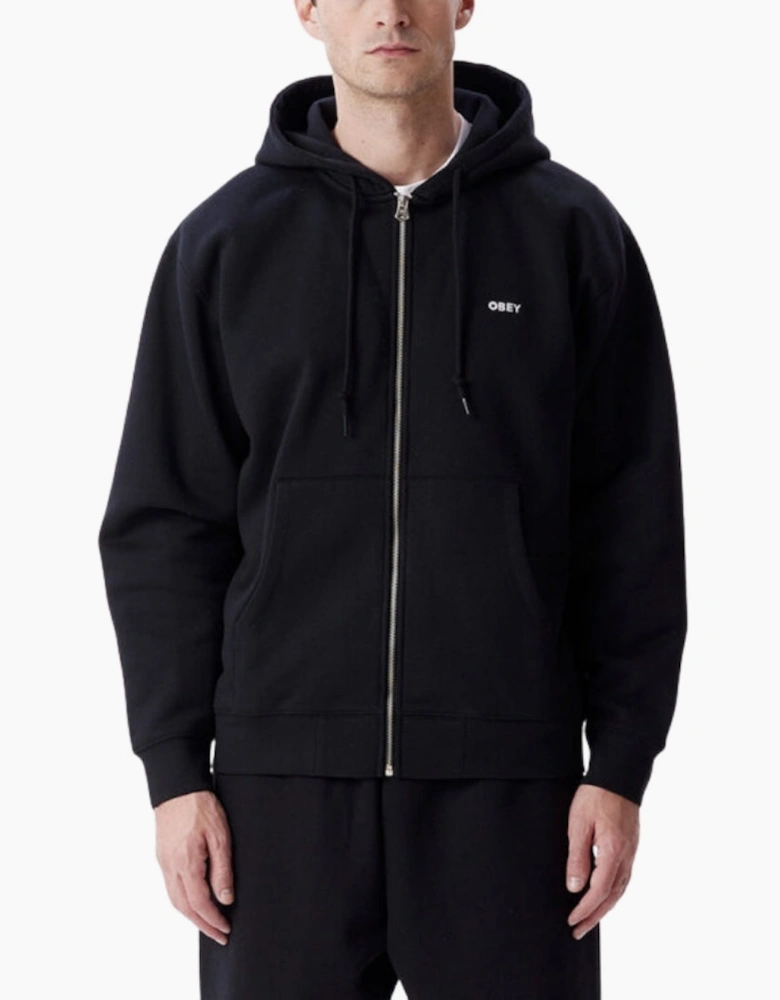 Obey Established Works Bold Zip Black Hoodie