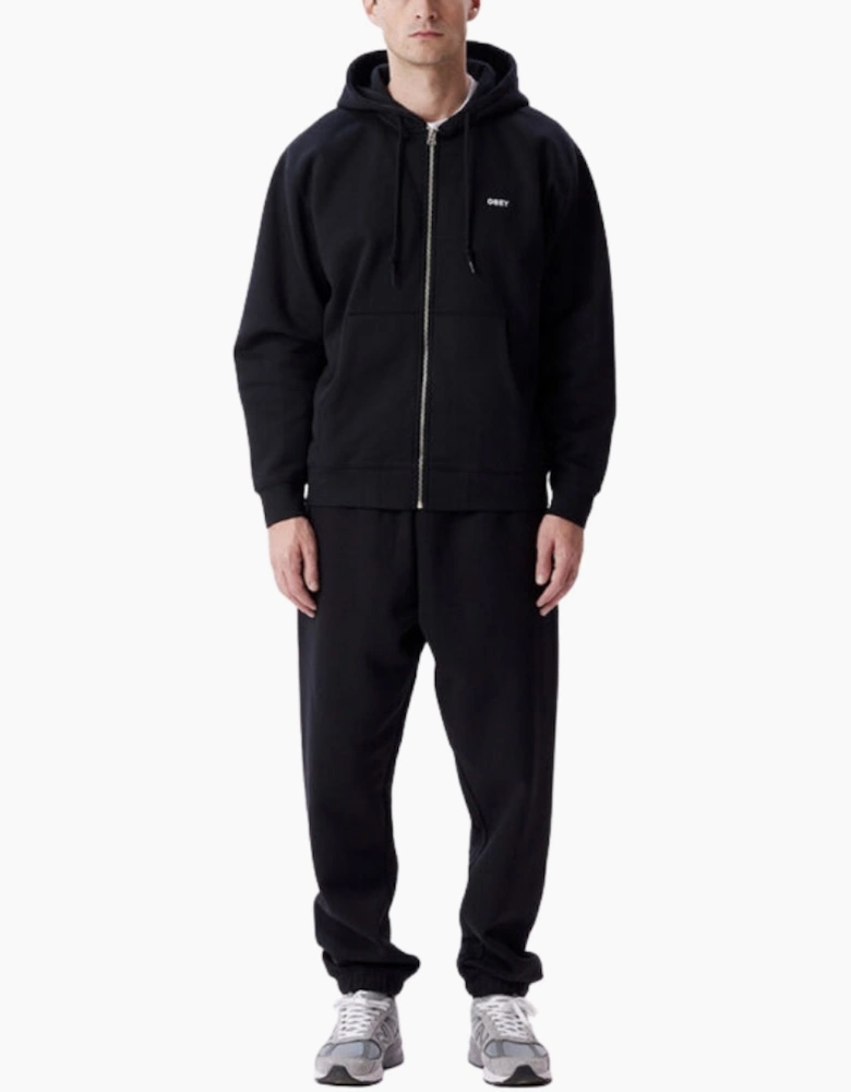 Obey Established Works Bold Zip Black Hoodie