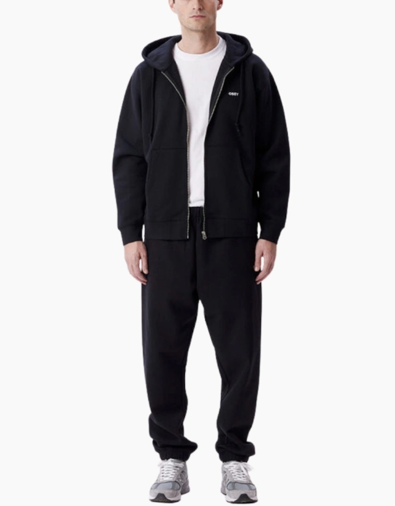 Obey Established Works Bold Zip Black Hoodie