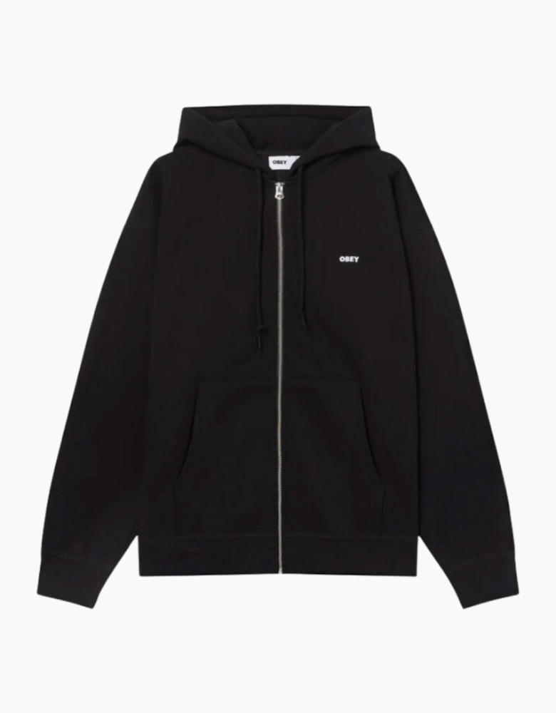 Obey Established Works Bold Zip Black Hoodie