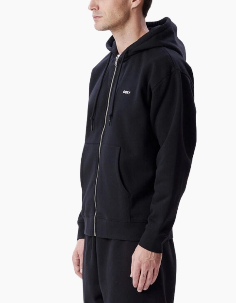 Obey Established Works Bold Zip Black Hoodie