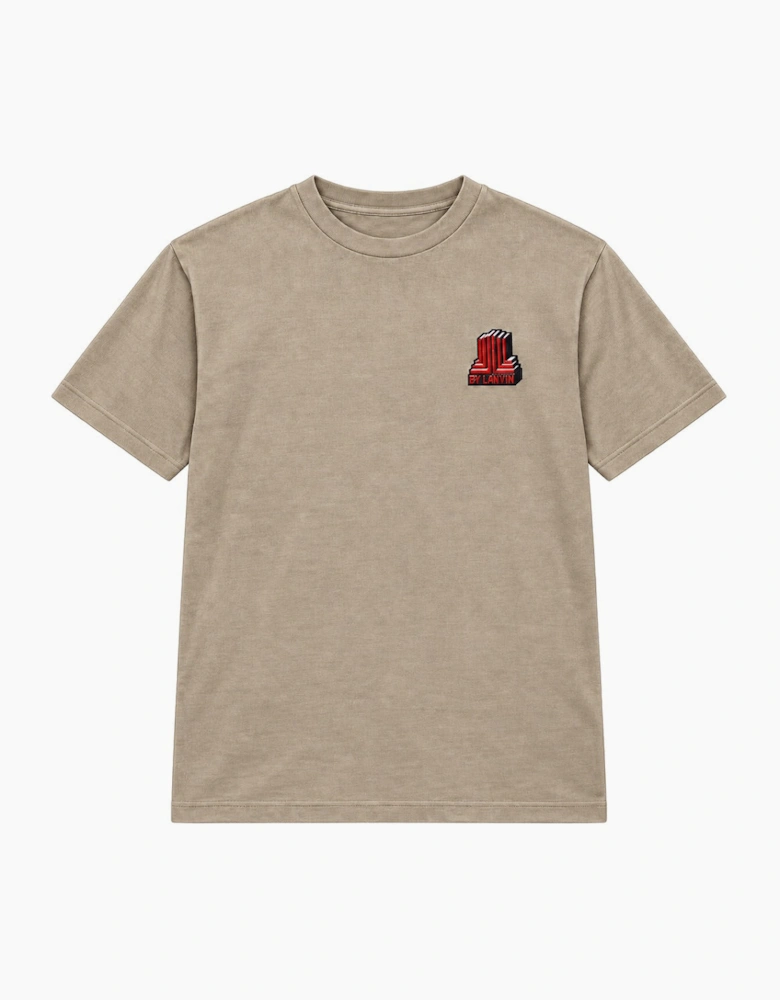 By Lanvin Block Logo Taupe T-Shirt