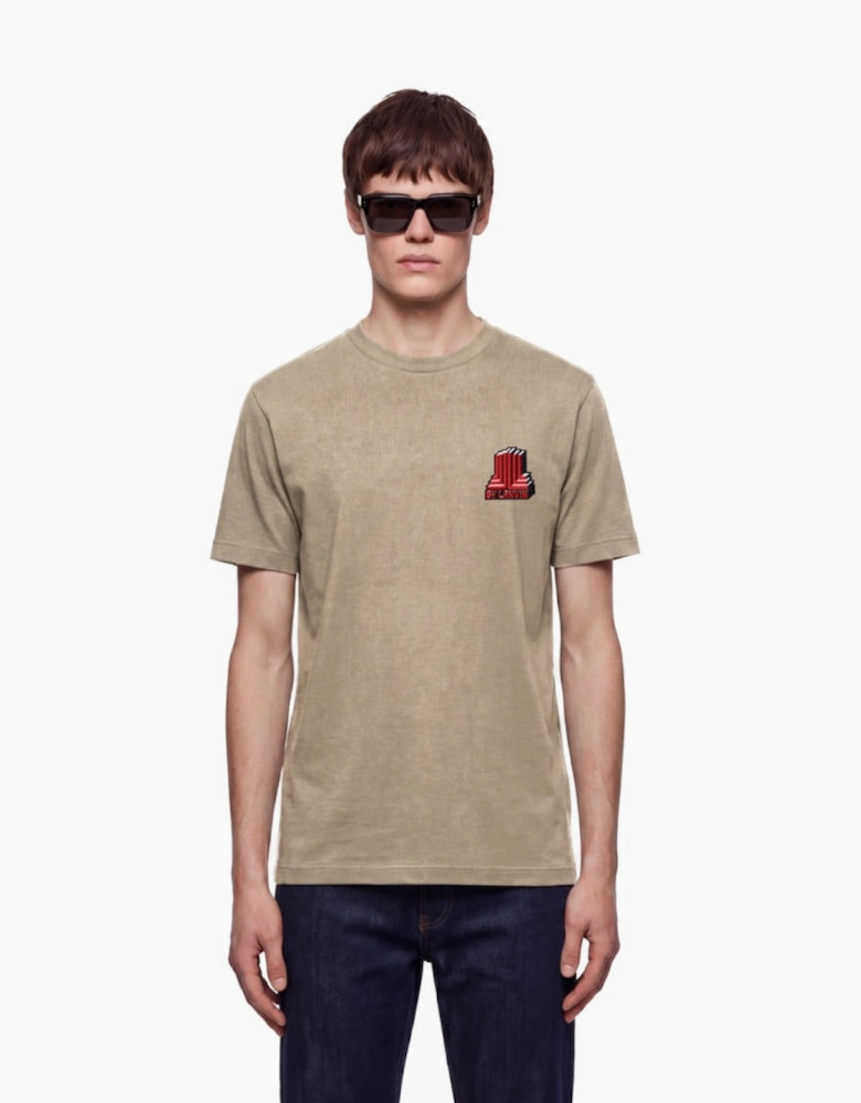 By Lanvin Block Logo Taupe T-Shirt