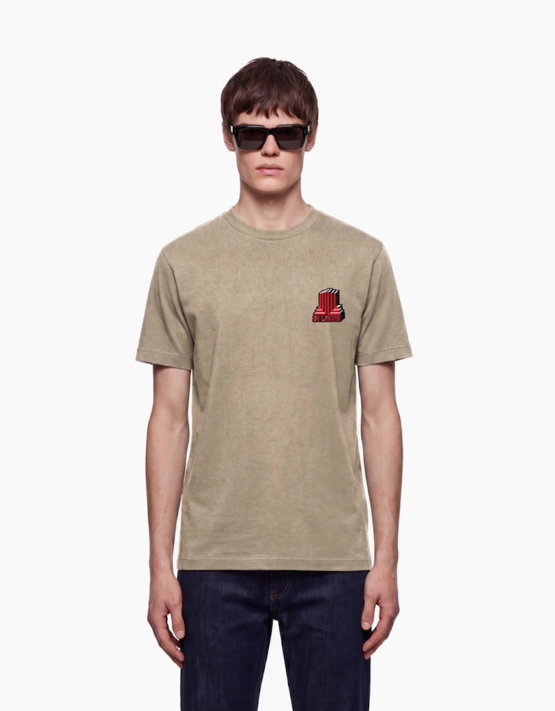 By Lanvin Block Logo Taupe T-Shirt