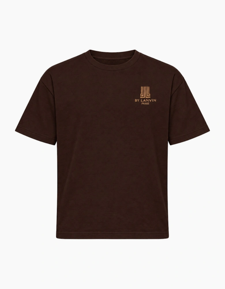 By Lanvin Paris Chest Logo Dark Brown T-Shirt