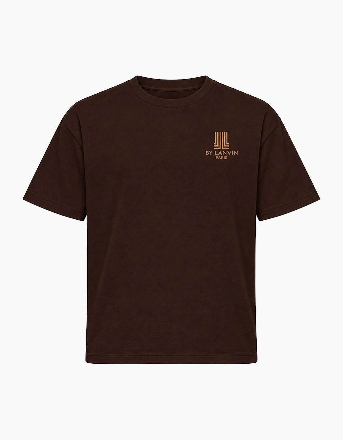By Lanvin Paris Chest Logo Dark Brown T-Shirt