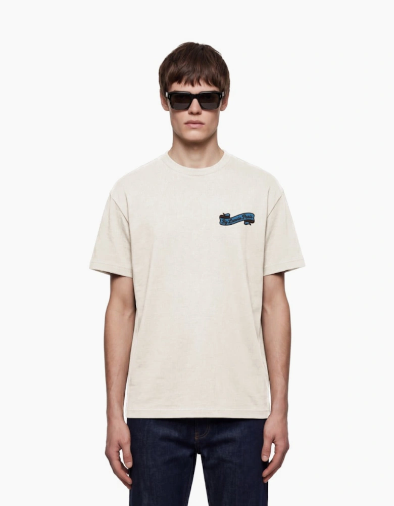 By Lanvin Paris Ribbon Logo Beige T-Shirt