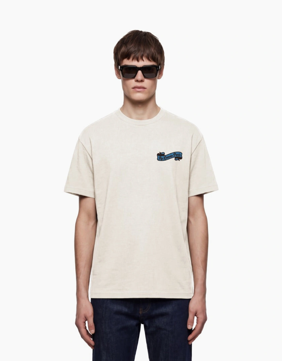 By Lanvin Paris Ribbon Logo Beige T-Shirt