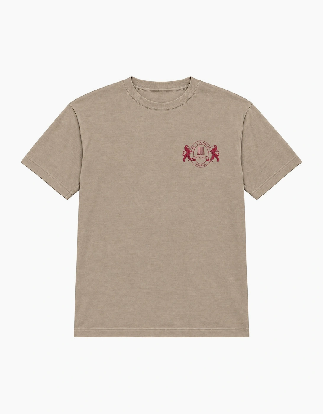 By Lanvin Paris Shield Logo Taupe T-Shirt