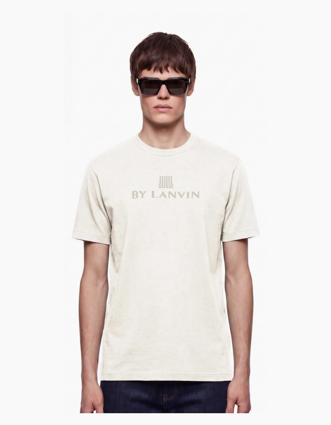 By Lanvin Central Logo Beige T-Shirt