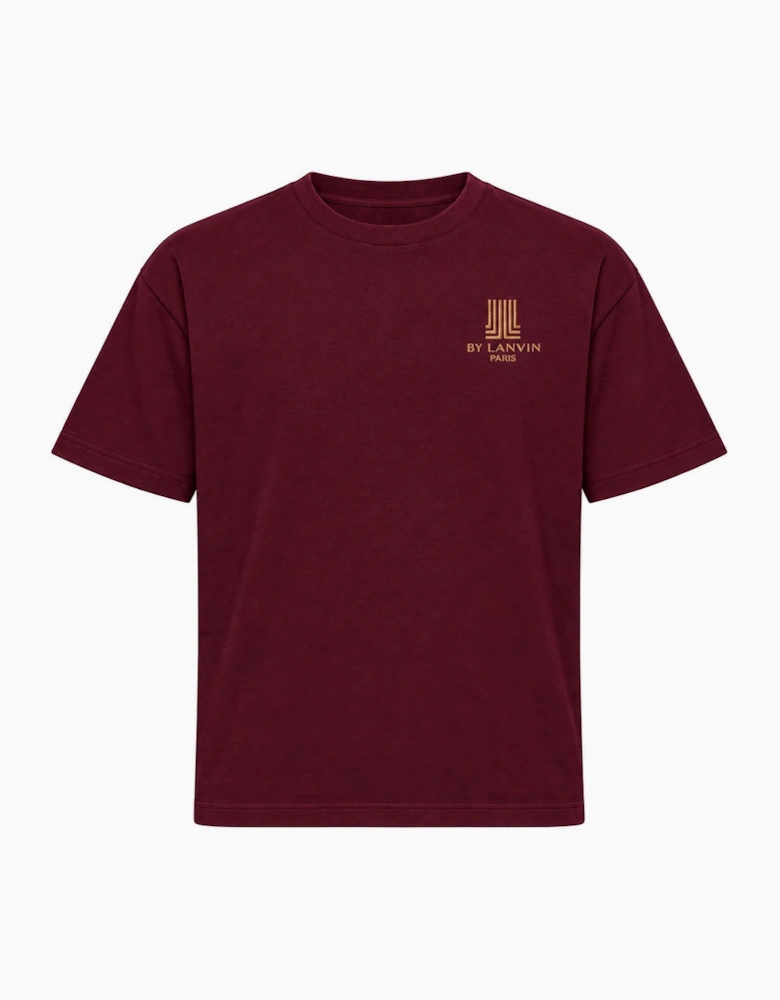 By Lanvin Paris Chest Logo Burgundy T-Shirt