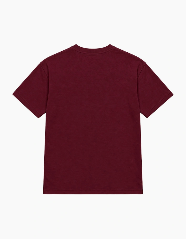 By Lanvin Paris Chest Logo Burgundy T-Shirt