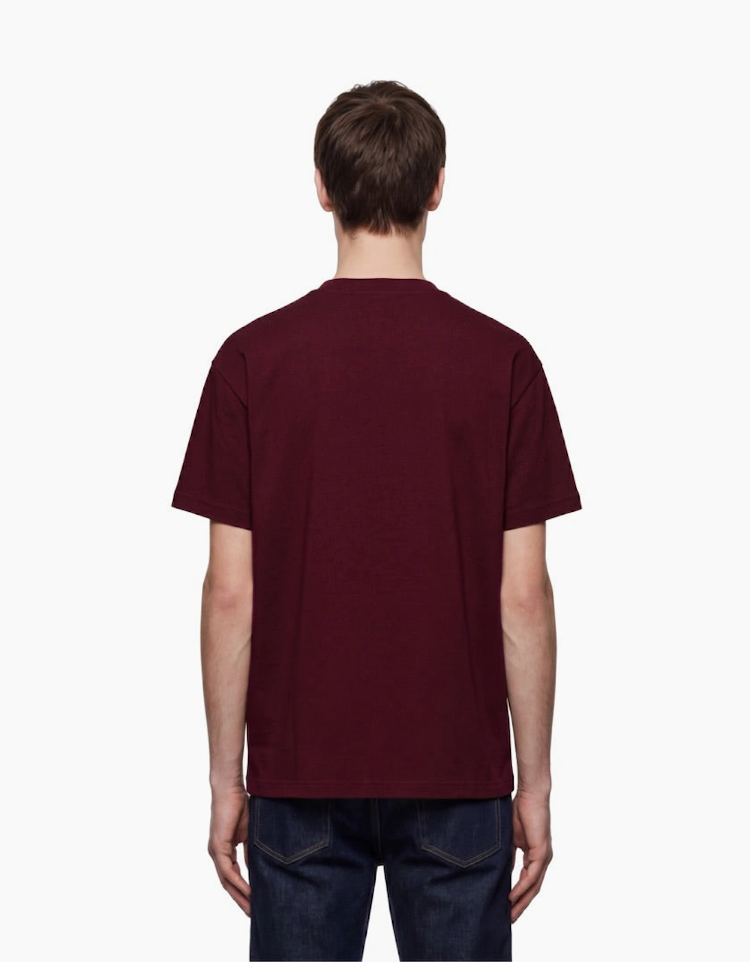 By Lanvin Paris Chest Logo Burgundy T-Shirt