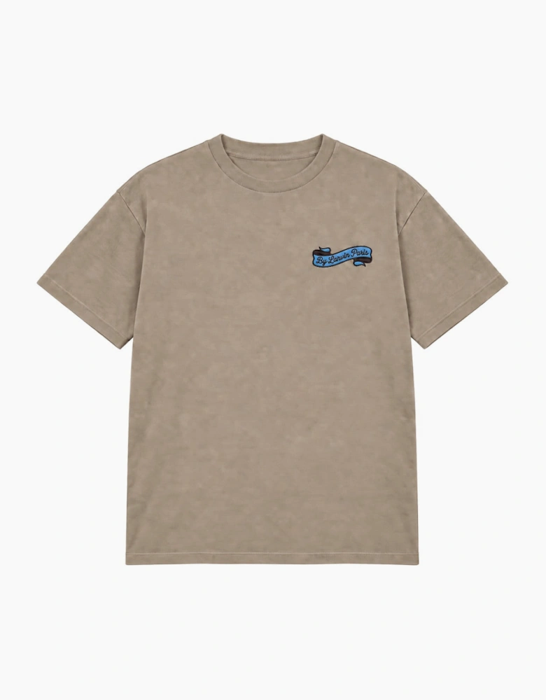 By Lanvin Paris Ribbon Logo Taupe T-Shirt