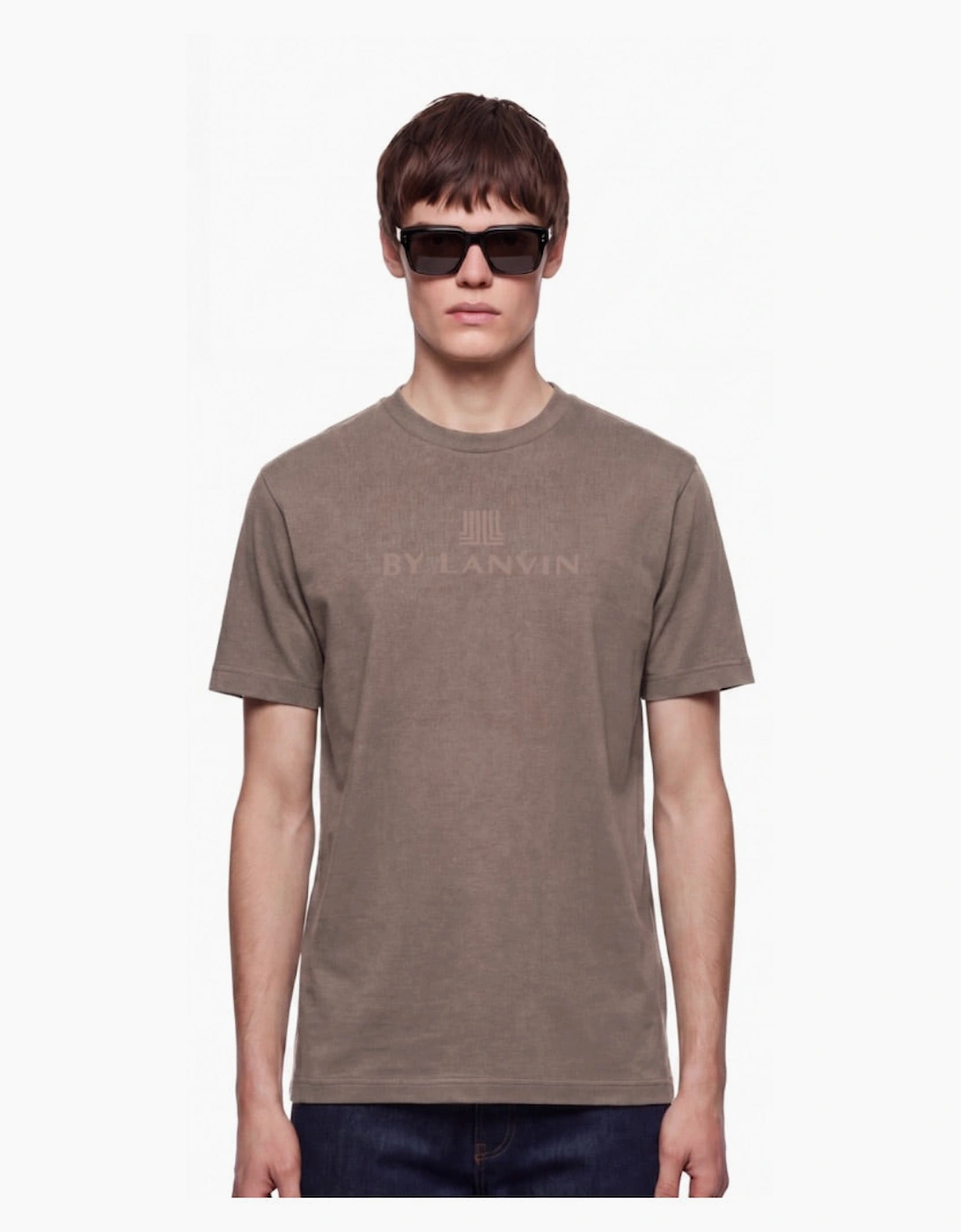 By Lanvin Central Logo Brown T-Shirt