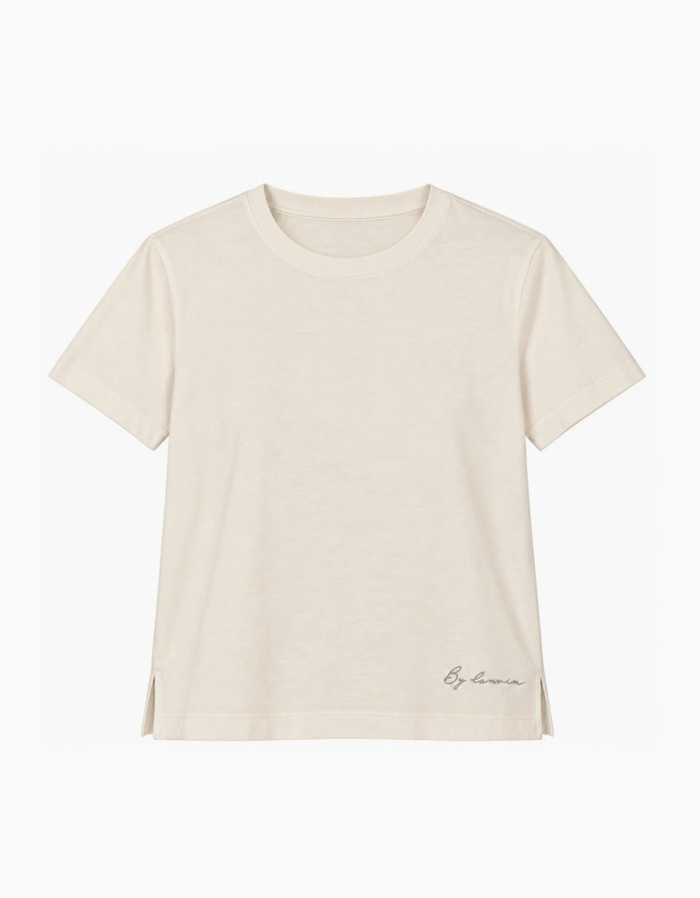 By Lanvin Small Signature Logo Beige T-Shirt