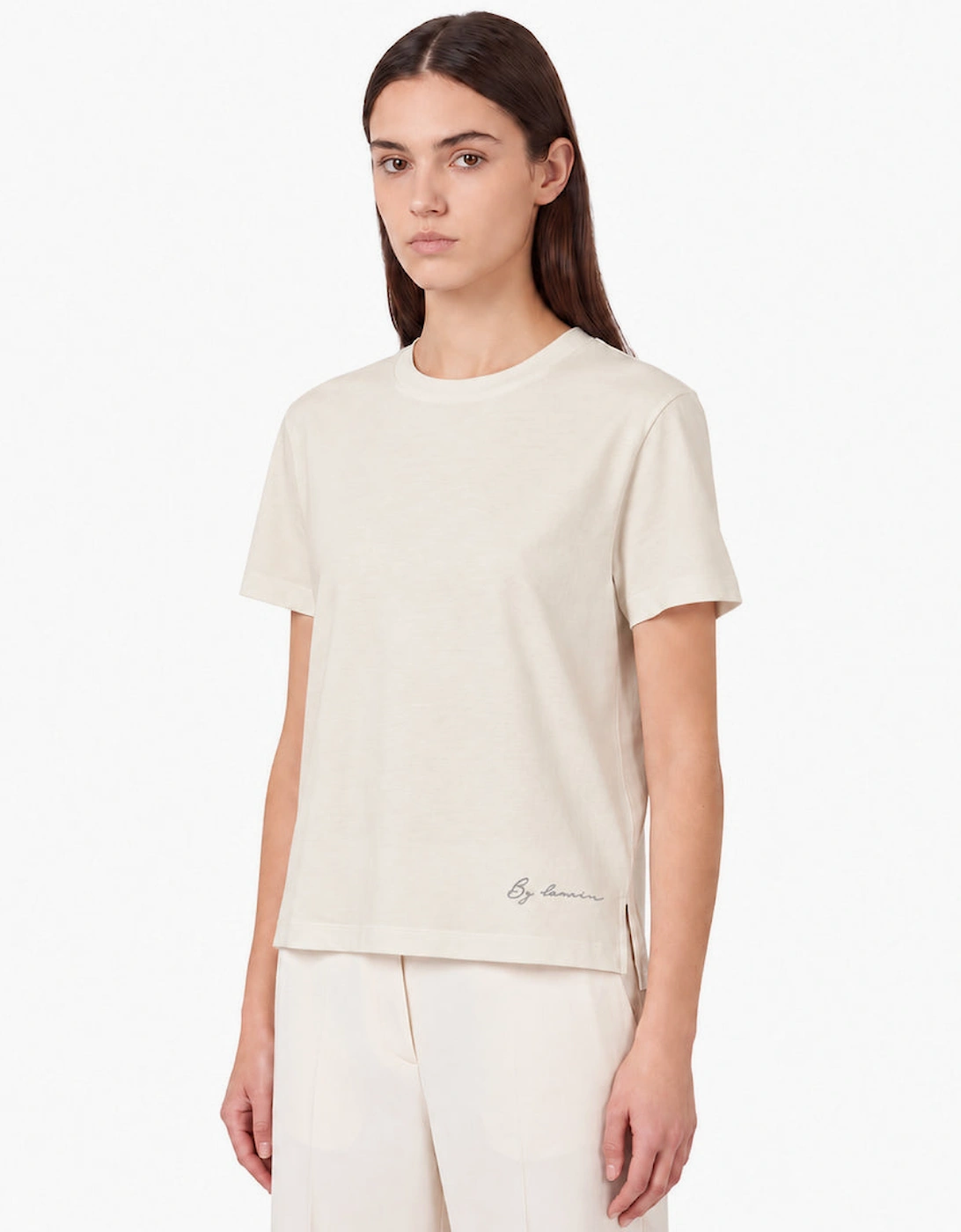 By Lanvin Small Signature Logo Beige T-Shirt