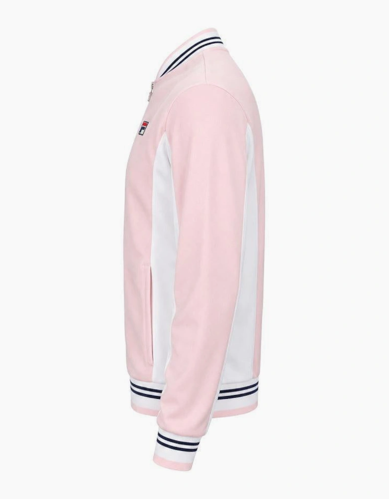 Fila Settanta Baseball Track Top Jacket Pale Pink/White/Fila Navy