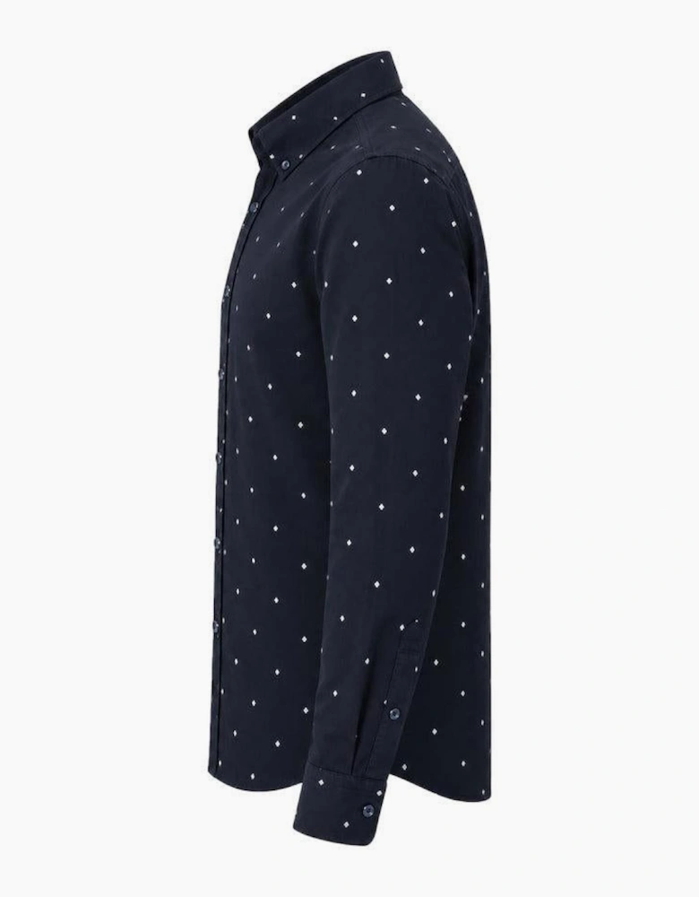 BOSS Rickert Pattern Shirt Dark Navy