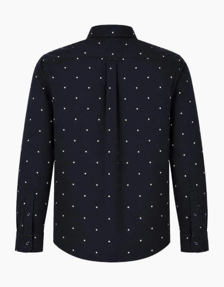 BOSS Rickert Pattern Shirt Dark Navy