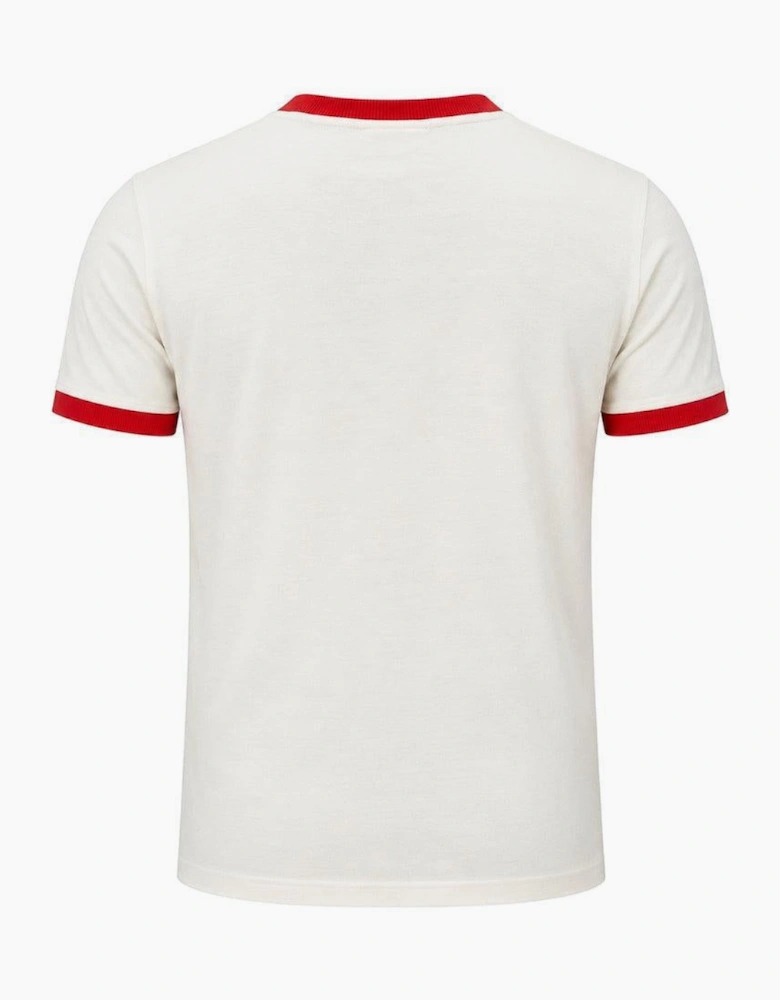 Sergio Tacchini Master Crew Neck T-Shirt Gardenia/Dark Olive/Adrenaline Rush