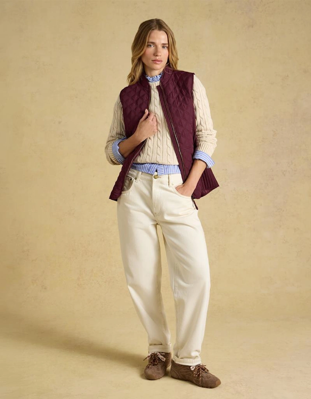 Joules MINX Womens Gilets Dark Red
