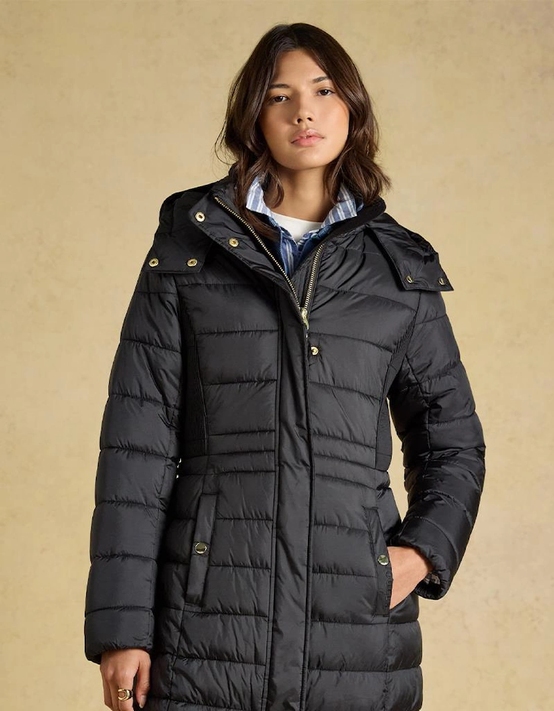 Joules WINDBOROUGH Womens Longline Jackets Black