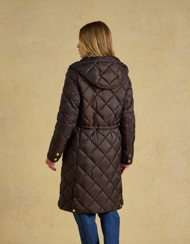 Joules CHESSINGTON Womens Quilted Jacket Chocolate Brown