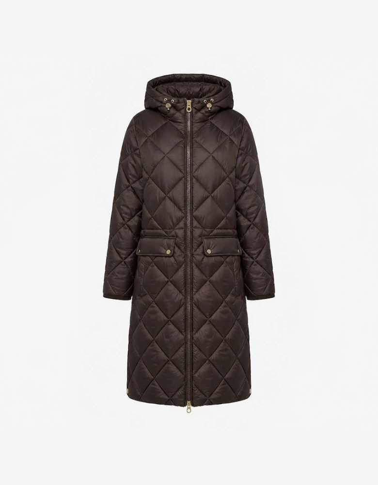 Joules CHESSINGTON Womens Quilted Jacket Chocolate Brown