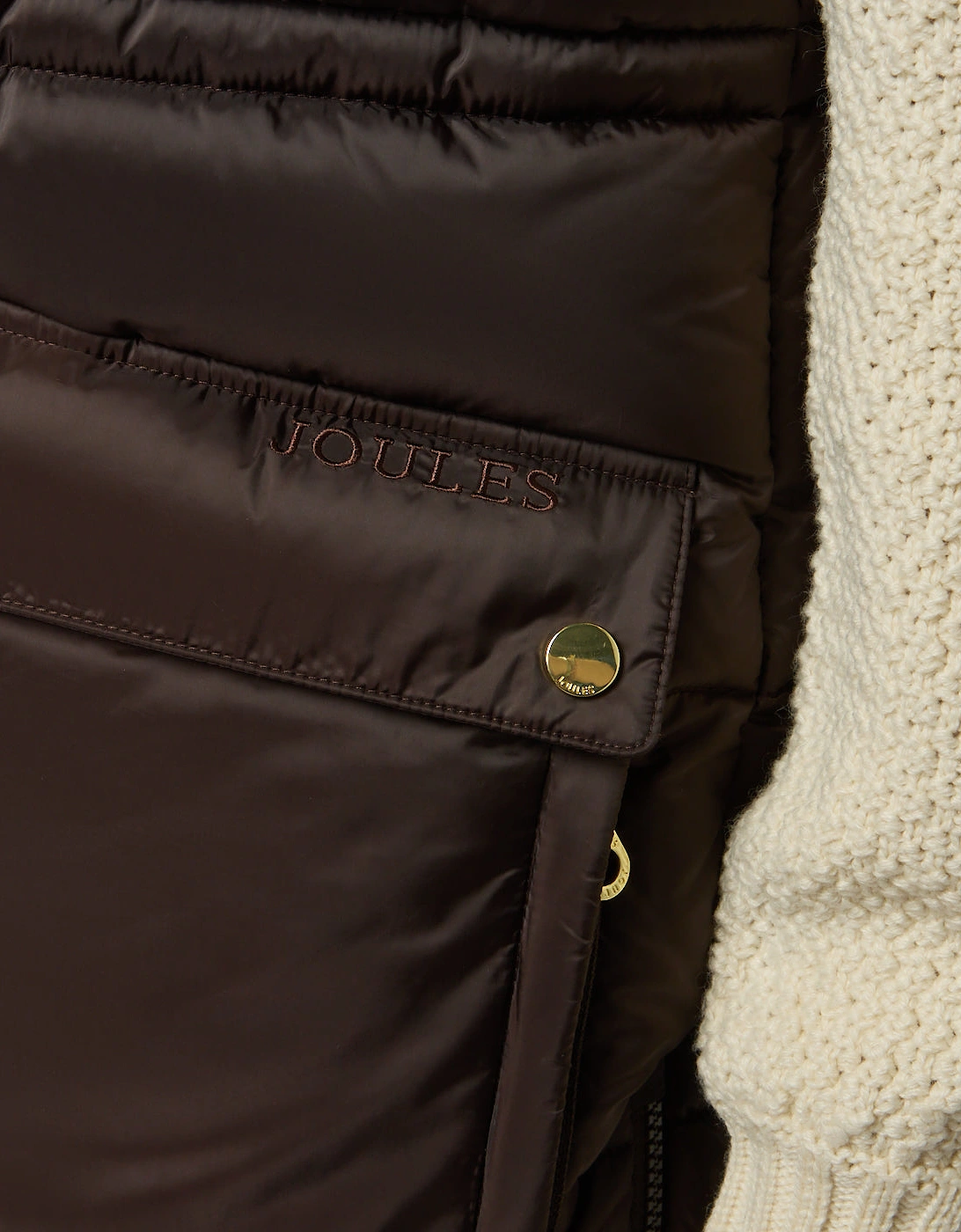 Joules WINDERMERE Womens Gilets Chocolate Brown