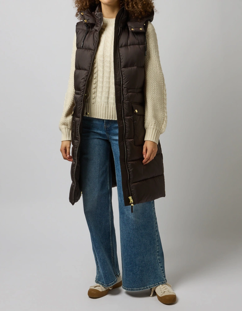 Joules WINDERMERE Womens Gilets Chocolate Brown