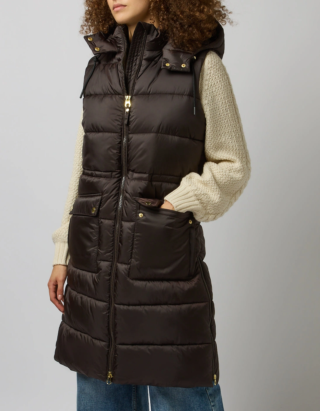 Joules WINDERMERE Womens Gilets Chocolate Brown