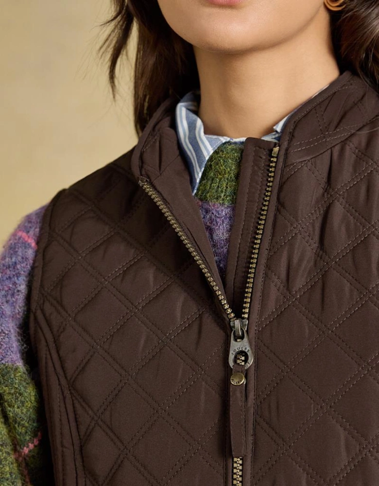 Joules MINX Womens Gilets Chocolate Brown