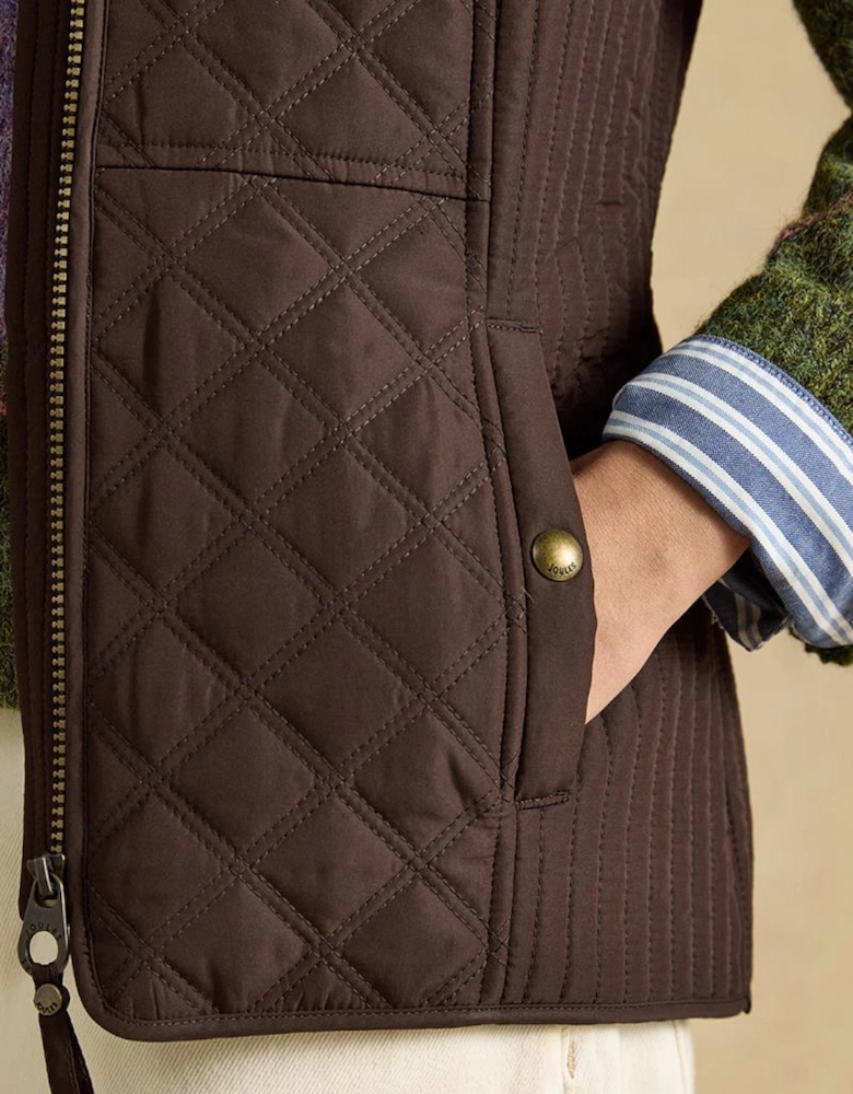 Joules MINX Womens Gilets Chocolate Brown