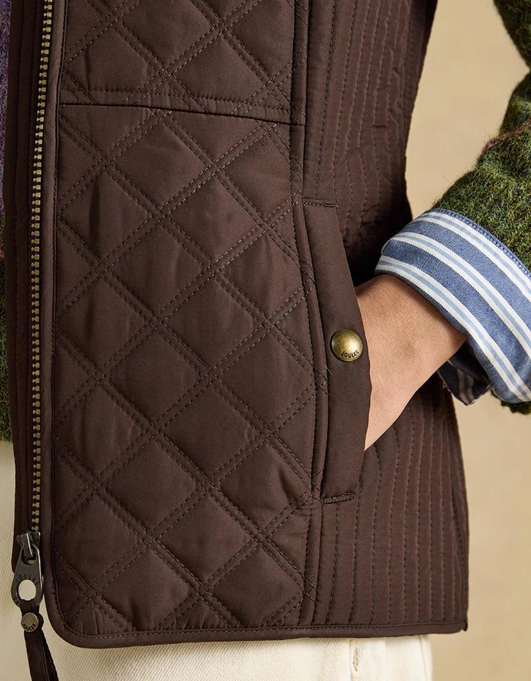 Joules MINX Womens Gilets Chocolate Brown