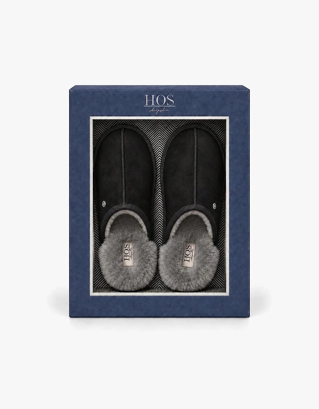 HOS Sheepskin EDWIN Mens Mules Black