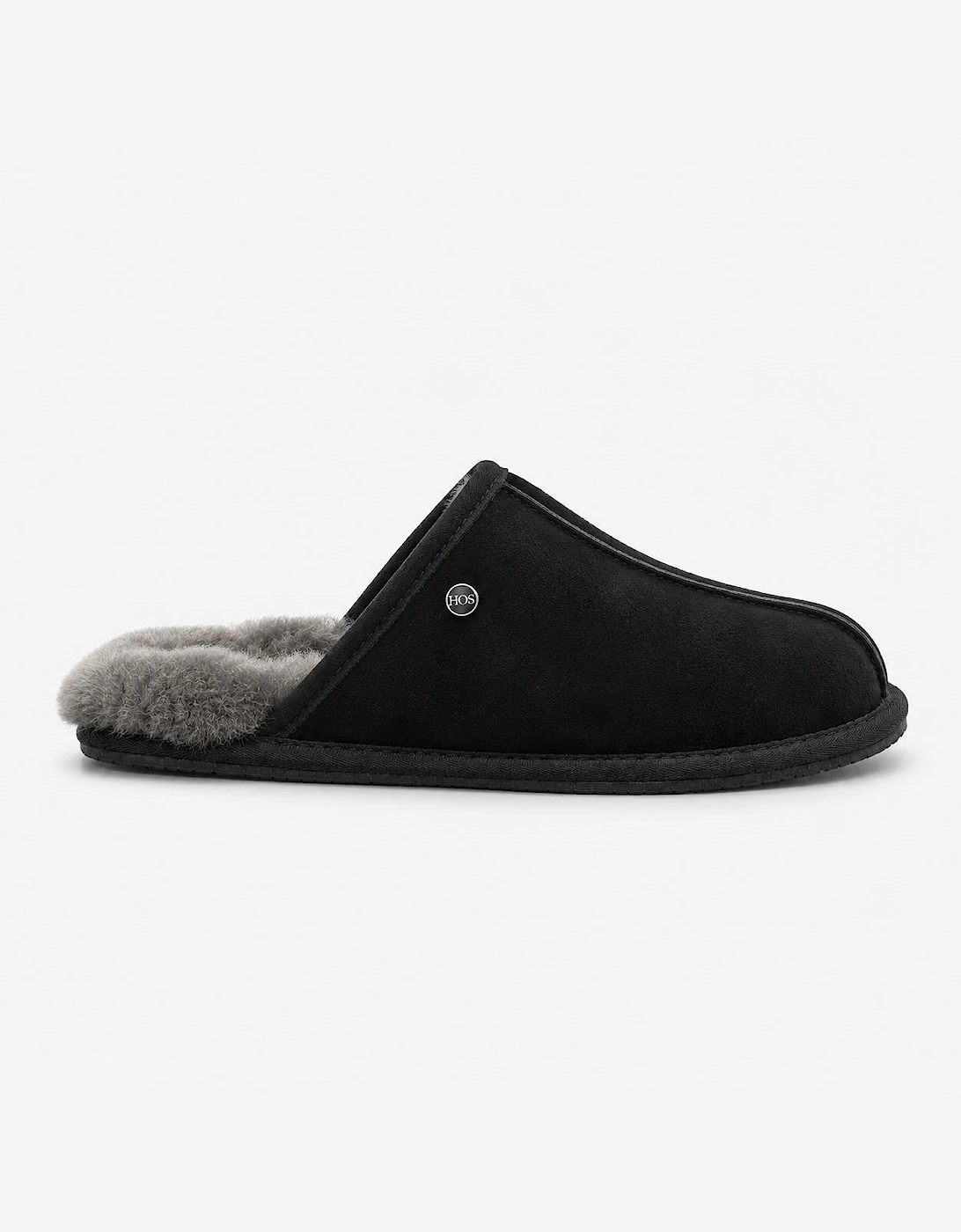 HOS Sheepskin EDWIN Mens Mules Black