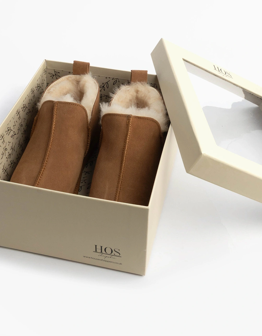 HOS Sheepskin TIA Womens Slipper Boots Chestnut