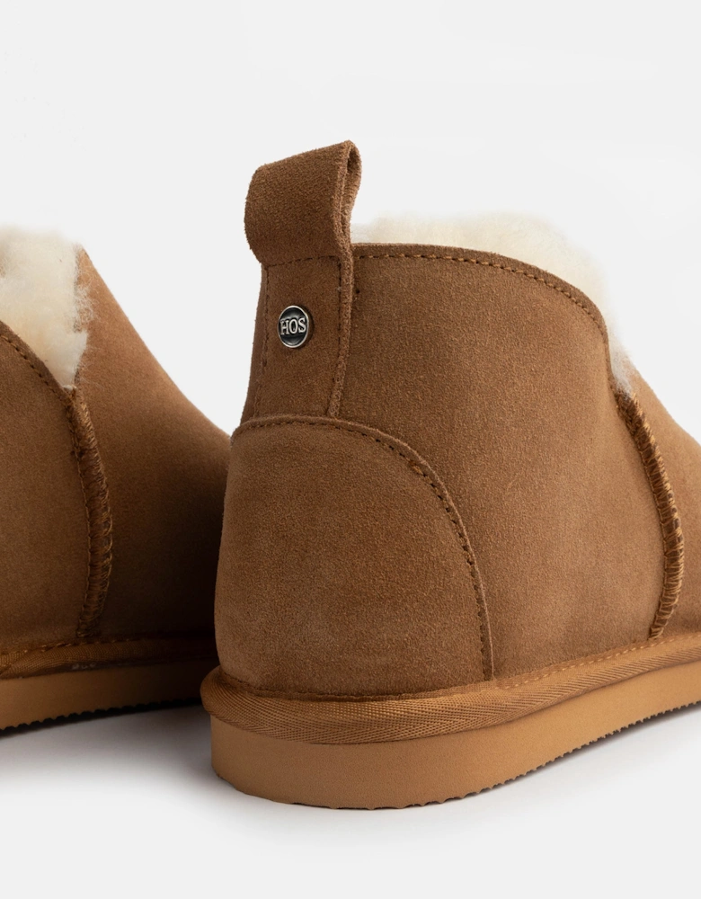 HOS Sheepskin TIA Womens Slipper Boots Chestnut