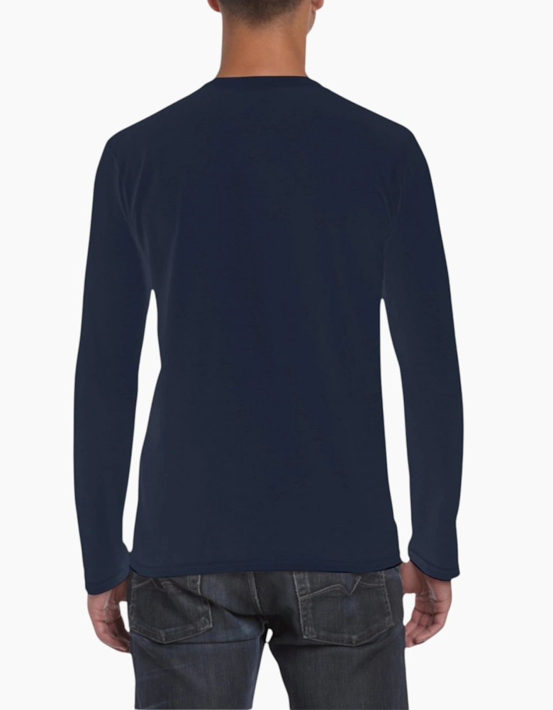 Mens T Shirts Long Sleeve Gym Basic Longline Plain Slim Fit Stretch Cotton Tee