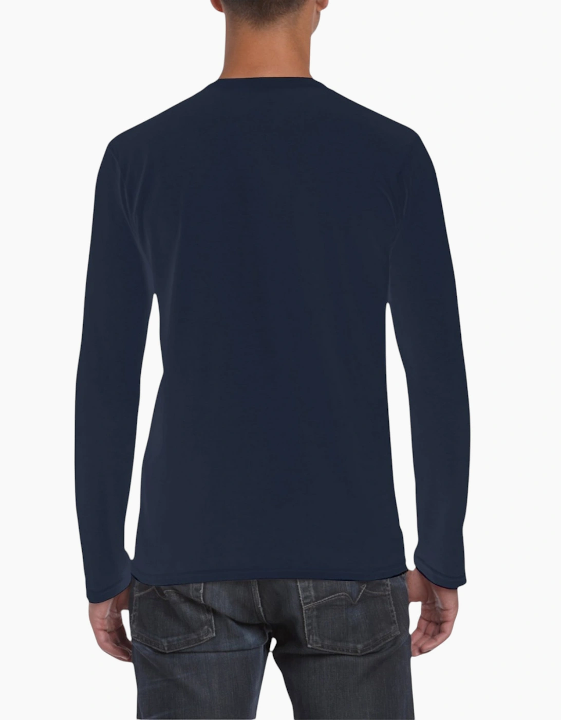 Mens T Shirts Long Sleeve Gym Basic Longline Plain Slim Fit Stretch Cotton Tee