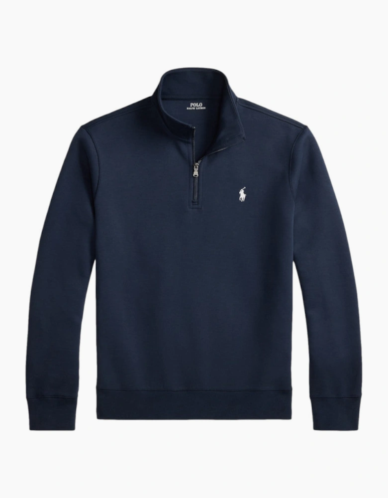 Polo Ralph Lauren Double Knit Quarter Zip Sweatshirt A1-26 002 Aviator Navy
